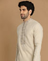 Pista Thread Work Kurta Pajama image number 0